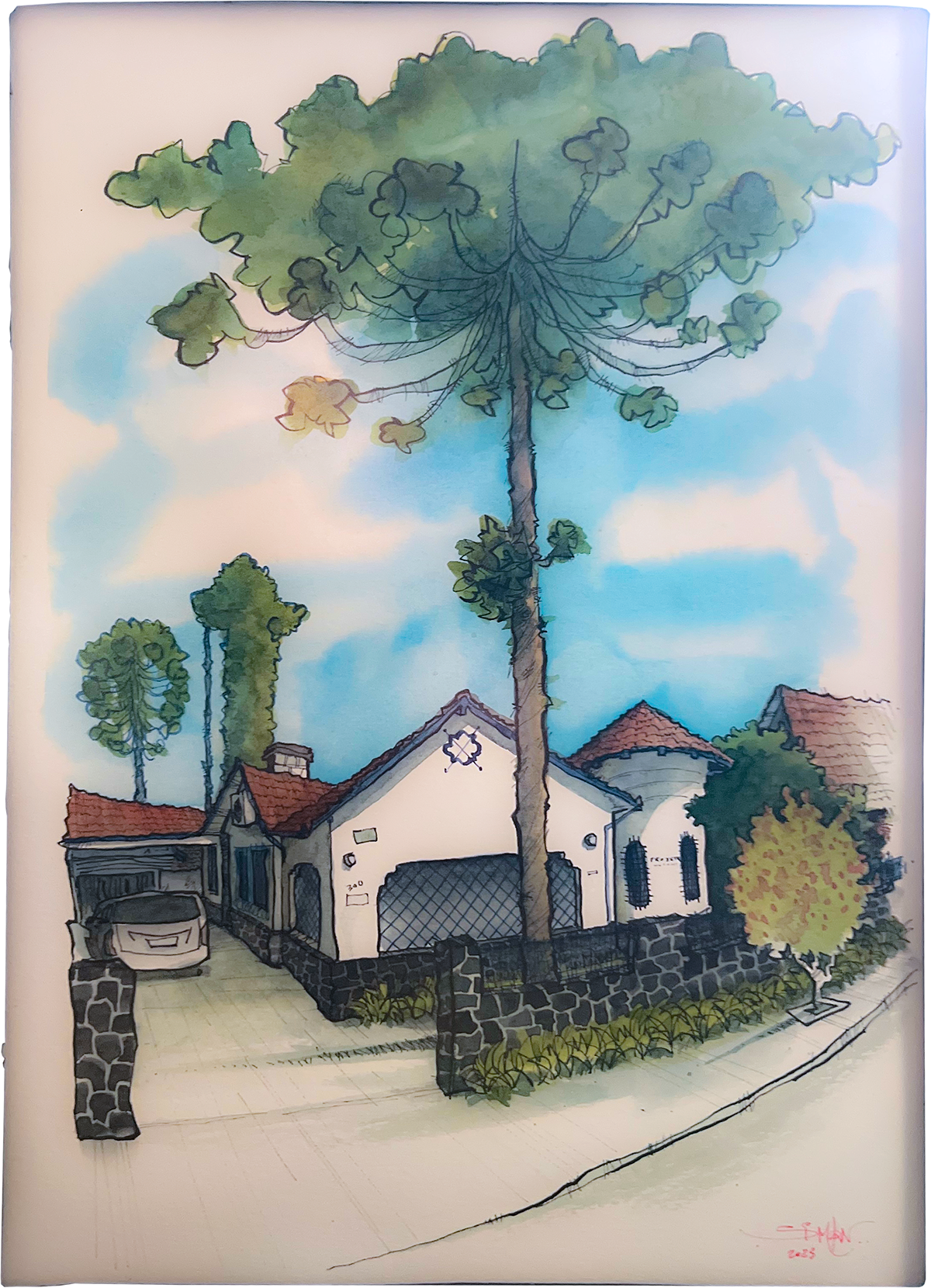 Drawing of Studio Alto da Glória by Simon Taylor
