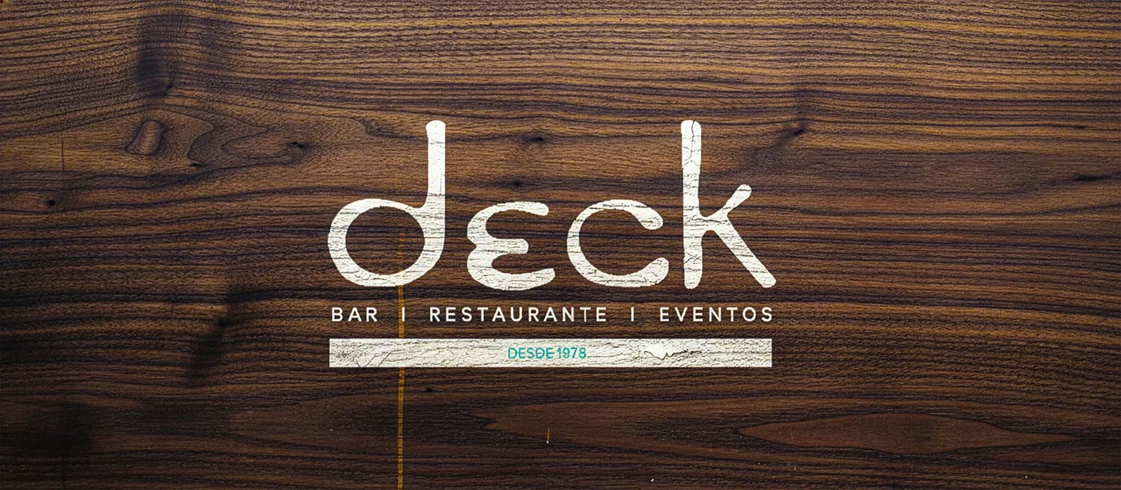 Visão geral da identidade e sinalização do Deck Lounge