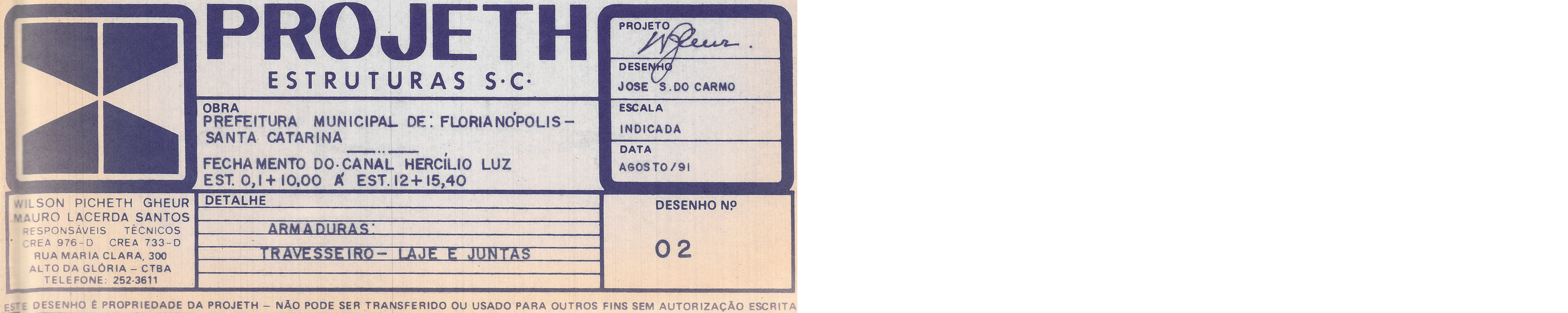 Identidades original e atualizada da Projeth.